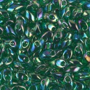 Miyuki long Magatama beads 4x7mm - Transparent green ab LMA-179